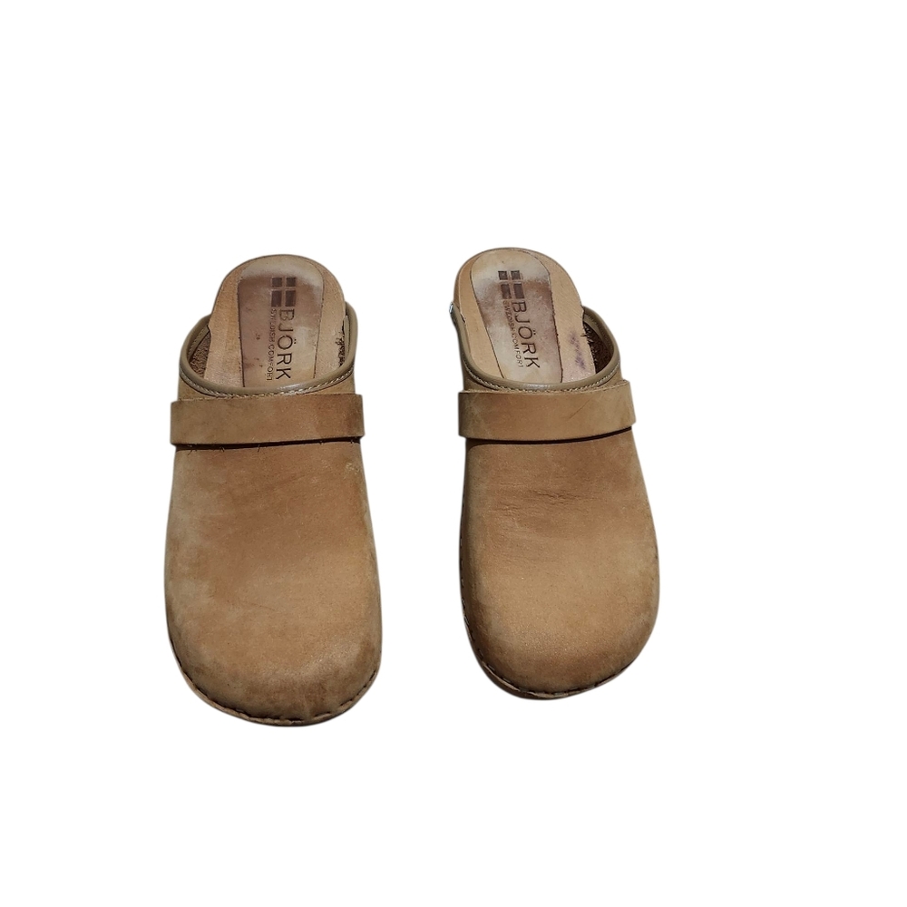 Bjork Women's Tan Clogs - 38 Boho Slip On Easy